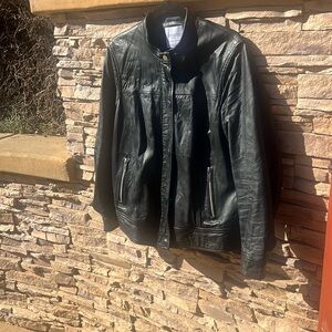 Violeta leather moto jacket size medium nwot